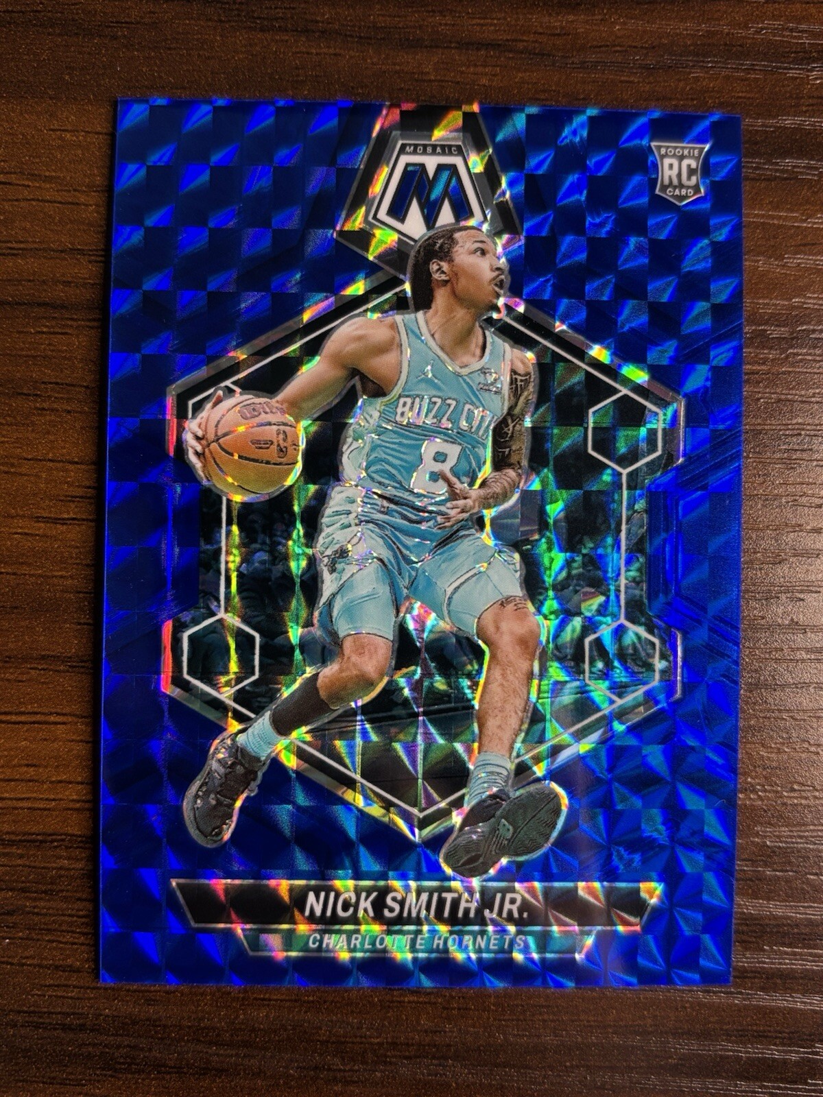 2023-24 Mosaic Nick Smith Jr. Blue RC /199 #242 Hornets
