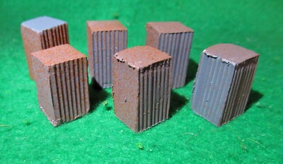 Beton Panzerabwehrblöcke (6) - Stärke OO - Maßstab 1/76 - lackiert