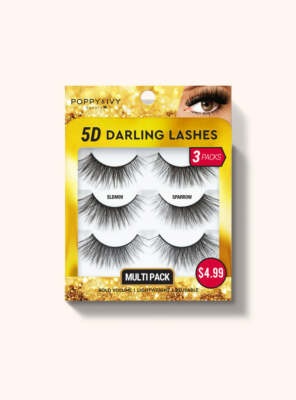 ABSOLUTE NEW YORK 5D DARLING LASHES 3 PAIR MULTI PACK - ELDM09 SPARROW