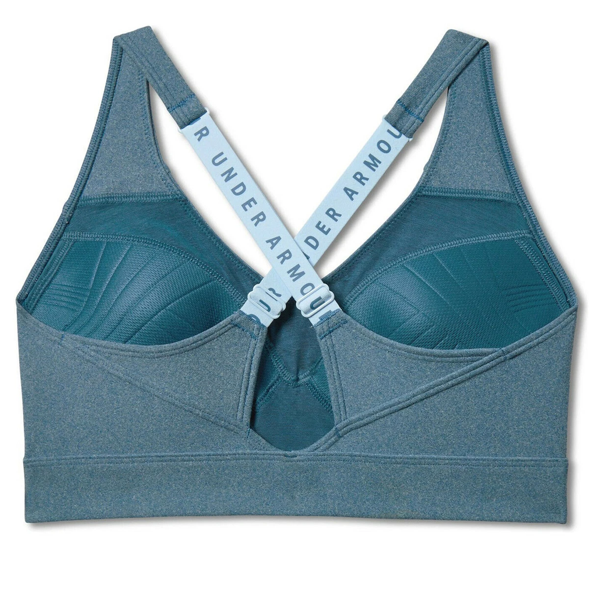 Under Armour Vanish Mid Heathered Blue Womens Sports Bra 1311814 414