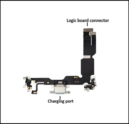 For Apple iPhone 15 Plus Type C Charging Port Flex Cable Replacement - Picture 2 of 5