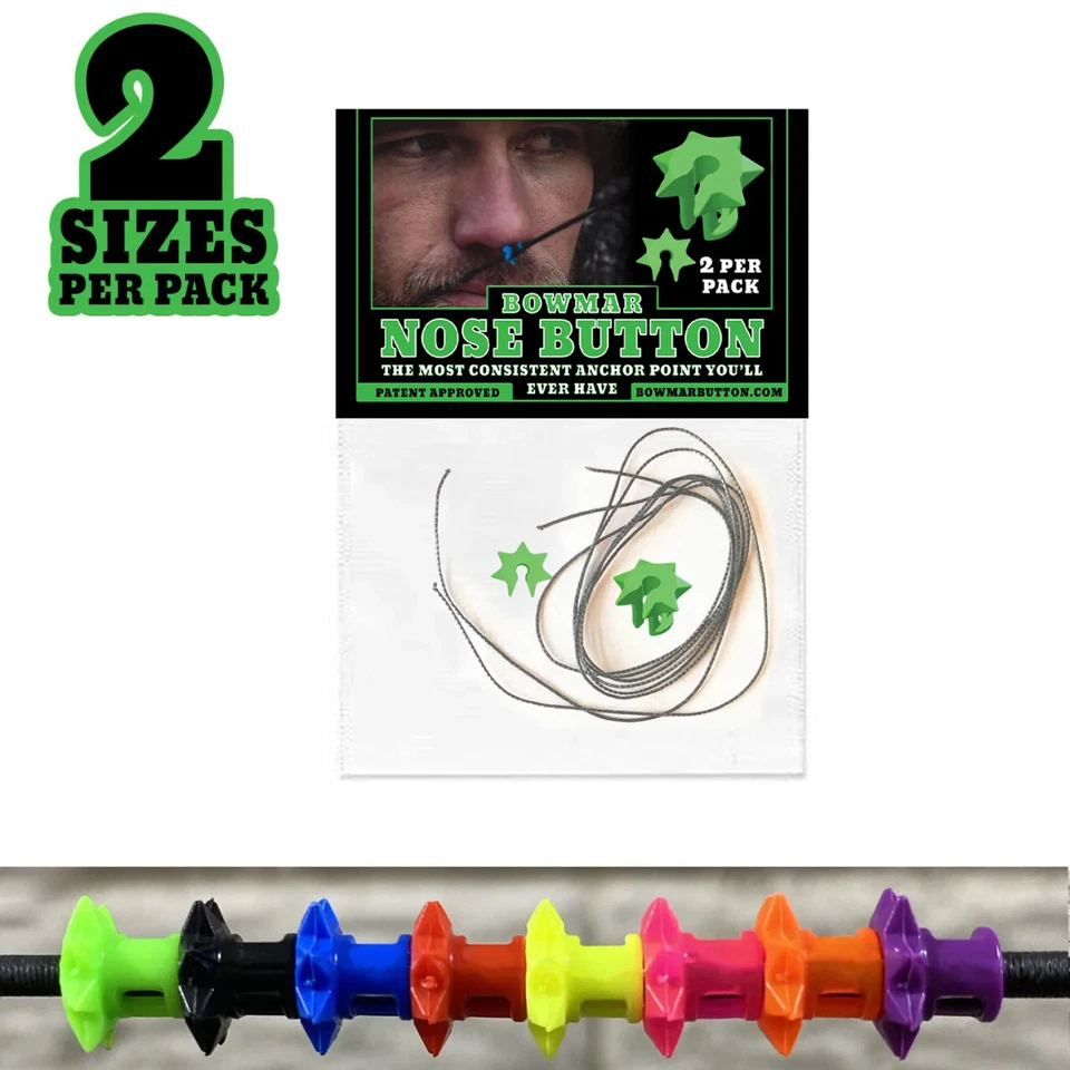 BOWMAR ARCHERY NOSE BUTTON NB-GREEN