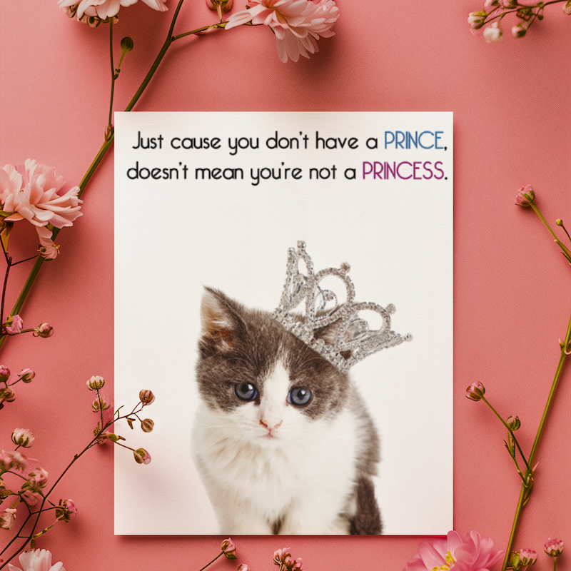 Valentines Day Card Cat Greeting Card For Her Cute Kitten Card for Cat Lovers