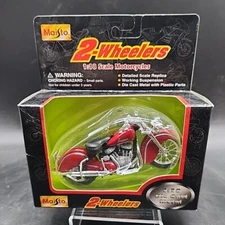1942 MAISTO Red Indian Chief 2-Wheelers 1:18 Motorcycle Diecast New in Box