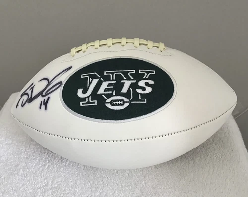 Sam Darnold Autographed New York Jets White Panel Football - BAS COA
