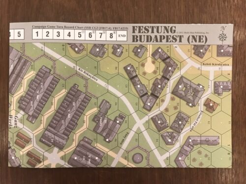 Board Game Parts, NE Map, Festung Budapest: HASL 8, OOP, MMP, 2011 - Picture 1 of 2