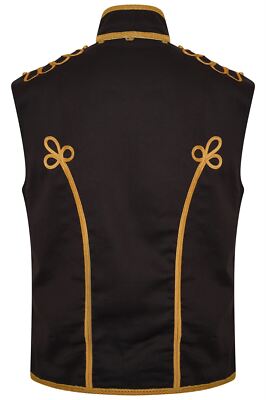 Veste Sans Manches De Parade Pour Batteur - Homme - Noir Et Or - Taille XXL - Pour Fanfares Et Défilés