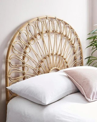 JD WILLIAMS Lisbon Rattan Headboard, Double, Natural (4556)