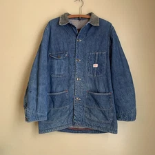 Vtg 40s 50s Hercules Blanket Lined Sears & Roebuck Chore Jacket Denim Jean