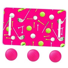 Microfiber Golf Cart Seat Cover with 3 Practice Golf Cute Pattern Rose Red