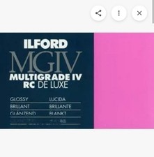 Ilford 8x10 MGIV Multigrade IV RC Deluxe Glossy 35 Sheets, No Box NOT EXPOSED 