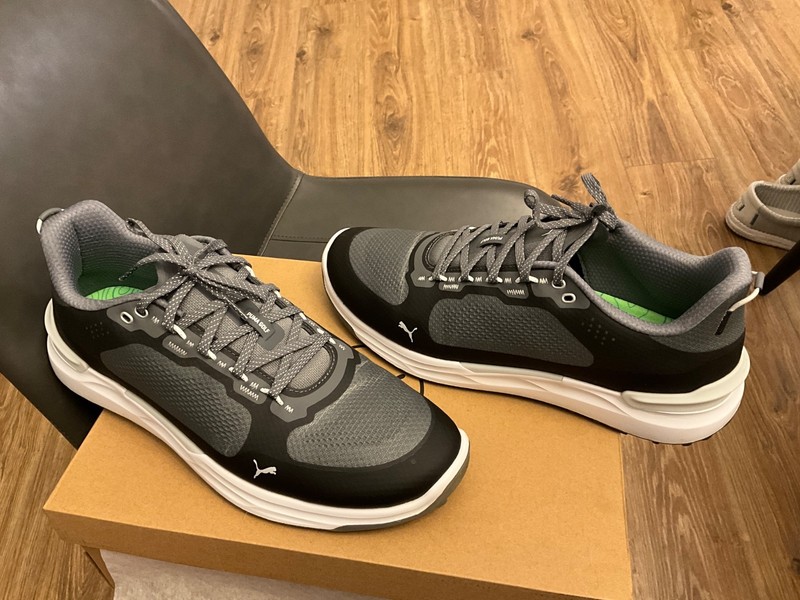 Puma Ignite Elevate X Spikeless Golf Shoes Men (Size 13) Gray, Black and White