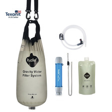 Gravity Water Filter System W/ 2-Gal Bag  0.1-Micron Water Filter Straw, Gravit