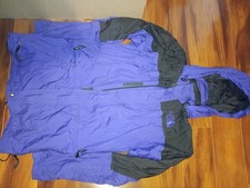 Vintage 1990 The North Face Gore Tex Ski School Jacket Purple Blk Made In USA L