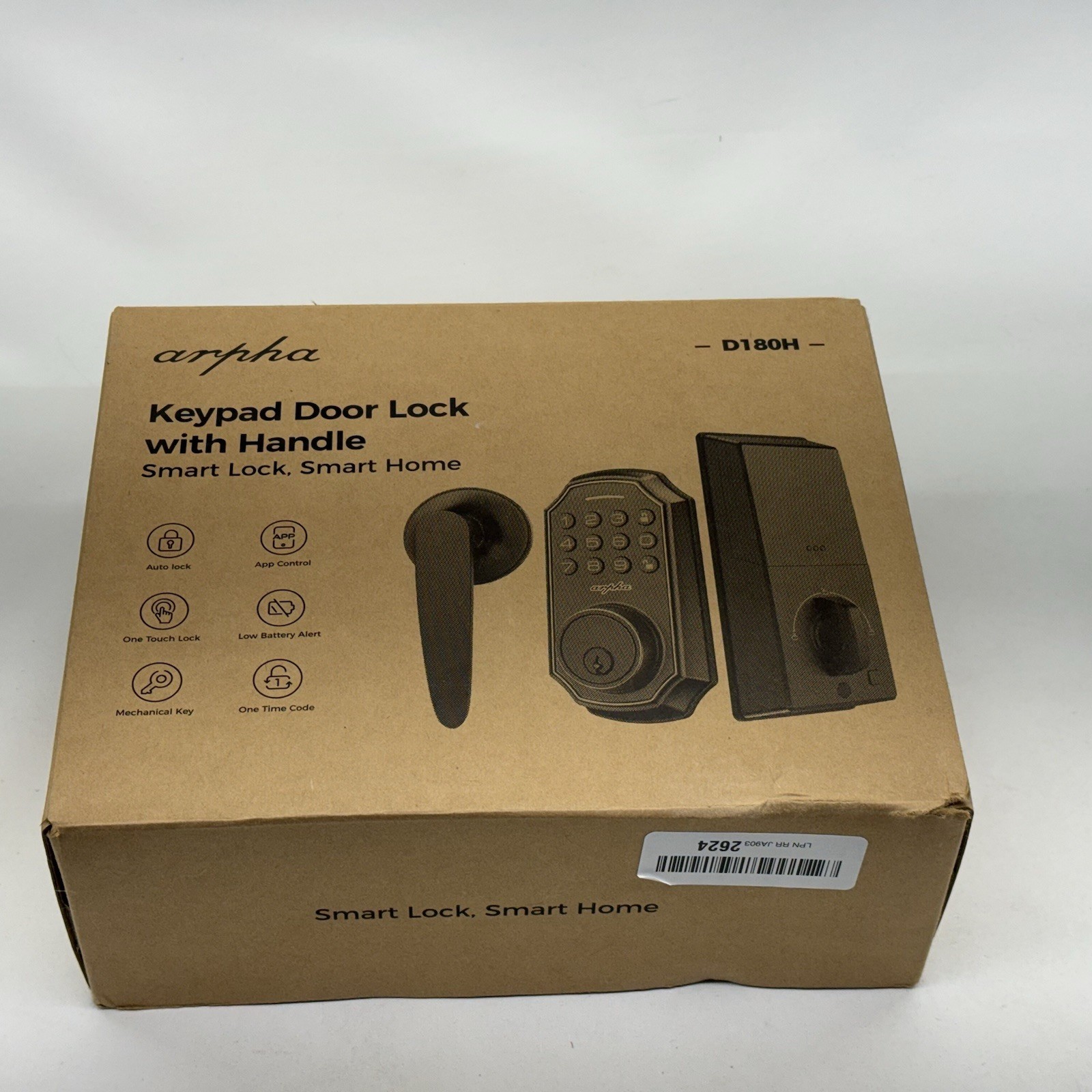 ARPHA D180H Keyless Smart Door Lock & Handle Electronic Keypad Deadbolt Auto