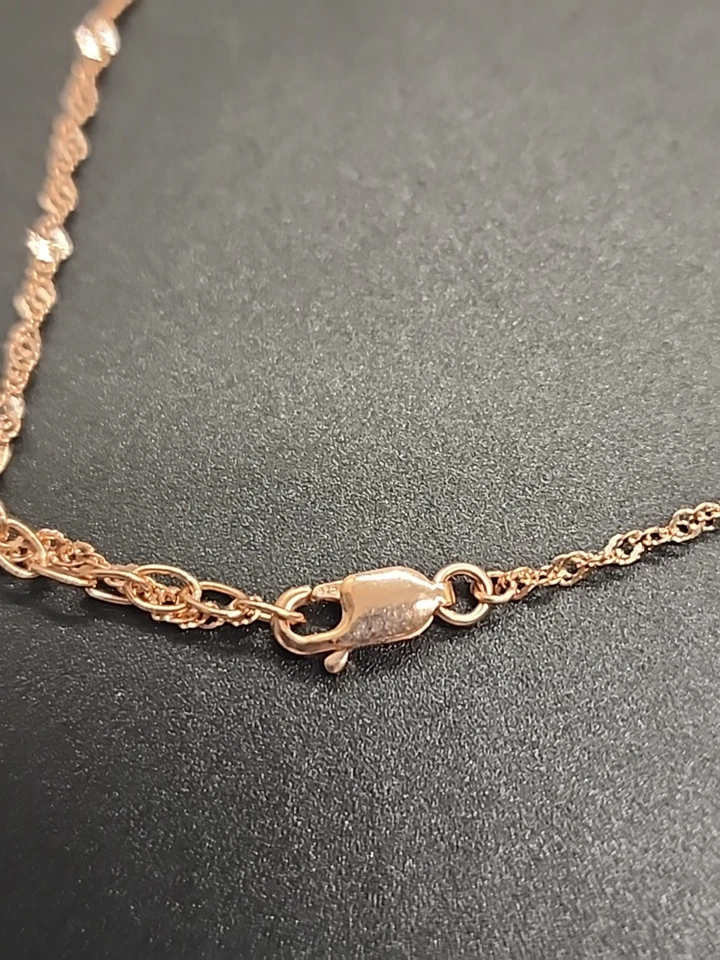 Colgante Vanna K Champagne y Circonita cúbica blanca enchapado en oro rosa de 18 k .925 con cadena de 18" JTV Foto 2 de 4