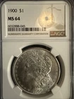 1900 P NGC MS64 Morgan Silver Dollar Blast White Frosty Luster Good Date GEM