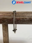 18K YELLOW GOLD STERLING SILVER TOPAZ BIXBY 9.5 INCH BRACELET 21.4G #GK996