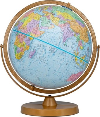 Replogle Pioneer 12'' Diameter Easy to Assemble World Globe - Blue