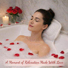 Bath Pillow for Tub Valentine S Day Spa Gift Set for Her, Luxury 4D Air Mesh B
