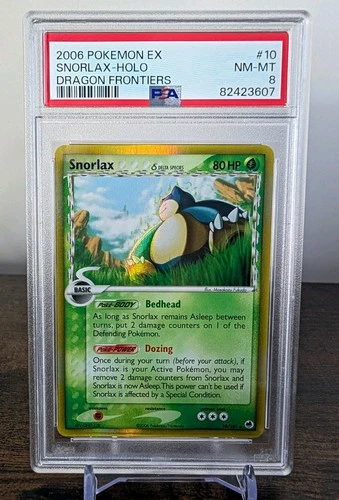 Pokémon Snorlax Delta Species 10/101 Dragon Frontiers Holo PSA 8