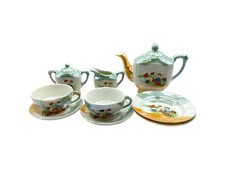 Vintage Miniature Porcelain Floral Tea Set Made in Japan 11 Pieces