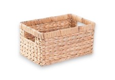 Water Hyacinth Wicker Storage Basket with Handles Larg