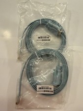DB9 RS232 to RJ45 Console Cable Cisco Compatible New 2 Pack Sealed