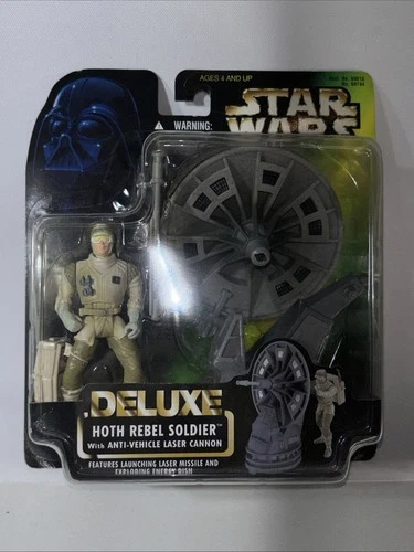 Hoth Rebel Soldier W/ Anti-vehicle Laser Cannon Deluxe Star Wars Kenner 1996