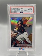 2019 BOWMAN'S BEST CORBIN CARROLL #TP-11 REFRACTOR ROOKIE PSA 9 DIAMONDBACKS 