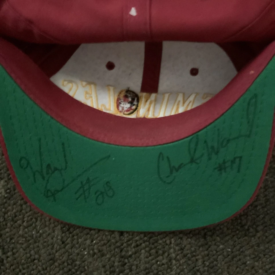 Warrick Dunn & Charlie Ward Signed & Verified Florida St. Seminoles Hat - Image 3 of 4