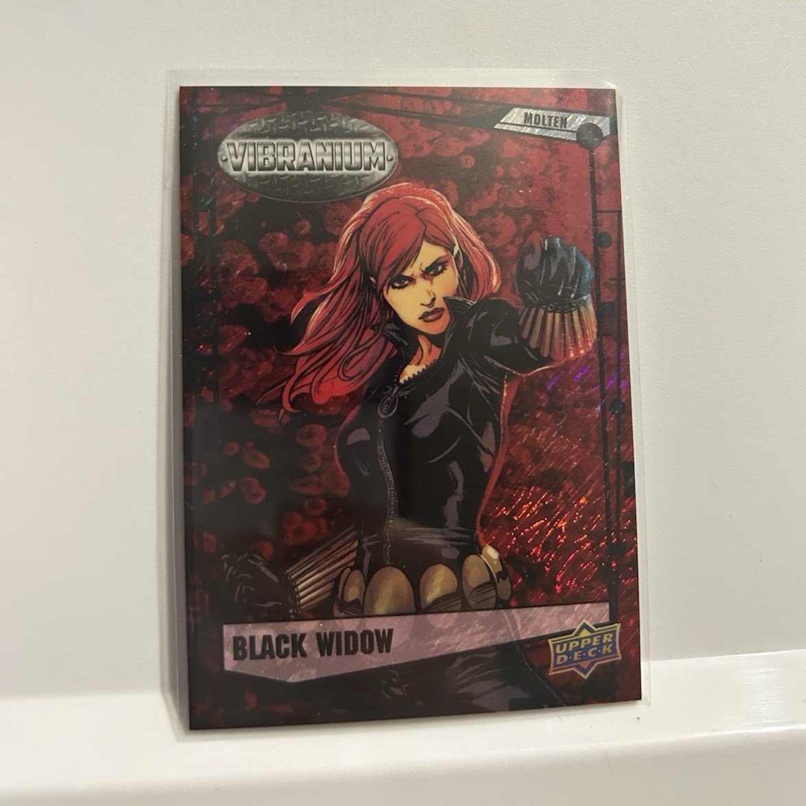 Upper Deck Marvel Vibranium Molten Black Widow #36 2015 208/299 Trading Card