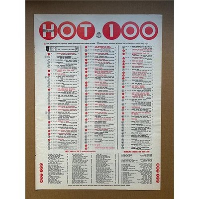 BILLBOARD HOT 100 CHART MAY 30 1970  POSTER SIZED original USA singles chart - 1