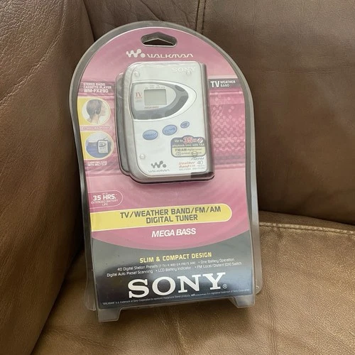 Vtg Sony Walkman Slim Compact Cassette Player WM-FX290 TV/Weather/Radio SEALED