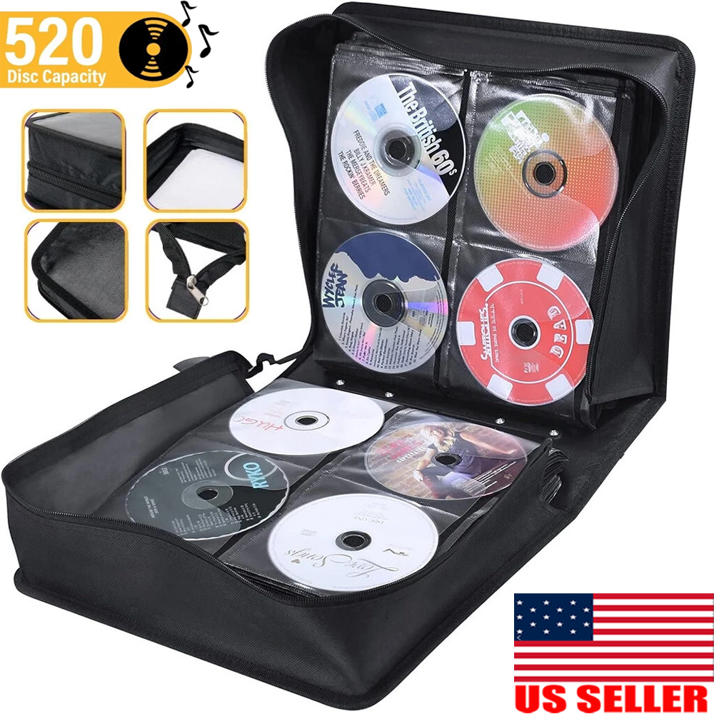 👍 520 Disc CD/DVD Wallet Binder Book Sleeves Disc Storage Bag