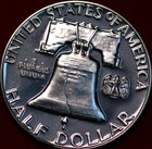 Uncirculated Proof 1958 Philadelphia Mint Silver Franklin Half — photo 2