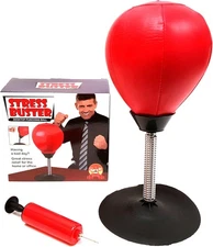 'Barwench Games' Desktop Punch Ball Stress Buster 14 x 6 inch, Red 