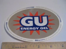 GU Energy Gel Sports Bike Ride Run Power STICKER DECAL