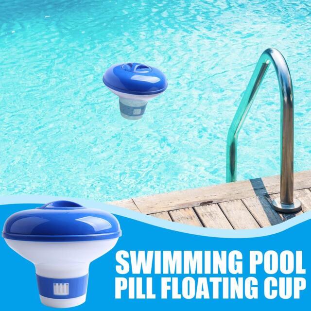 Swimming Pool Floating Chlorine Large Blue Dispenser Non-Toxic Safe P5R2