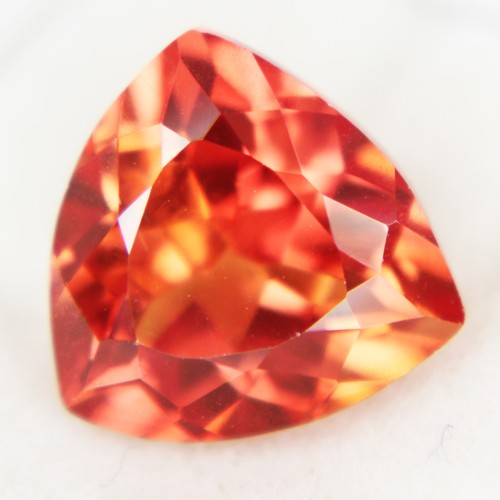 8 Ct+ Certified Spessartite Garnet Brilliant Trillion Cut Orange Loose Gemstone - Picture 2 of 6