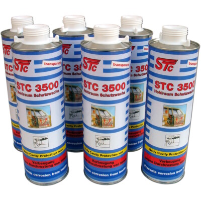 6 x 1 L STC Hohlraumschutz transparent Hohlraumversiegelung Hohlraum Schutzwachs
