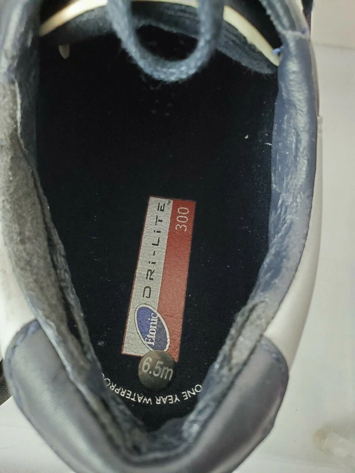 Туфли для гольфа Etonic белые темно-синие Dri-Lite 300 размер 6,5 водонепроницаемые - Изображение 4 из 4