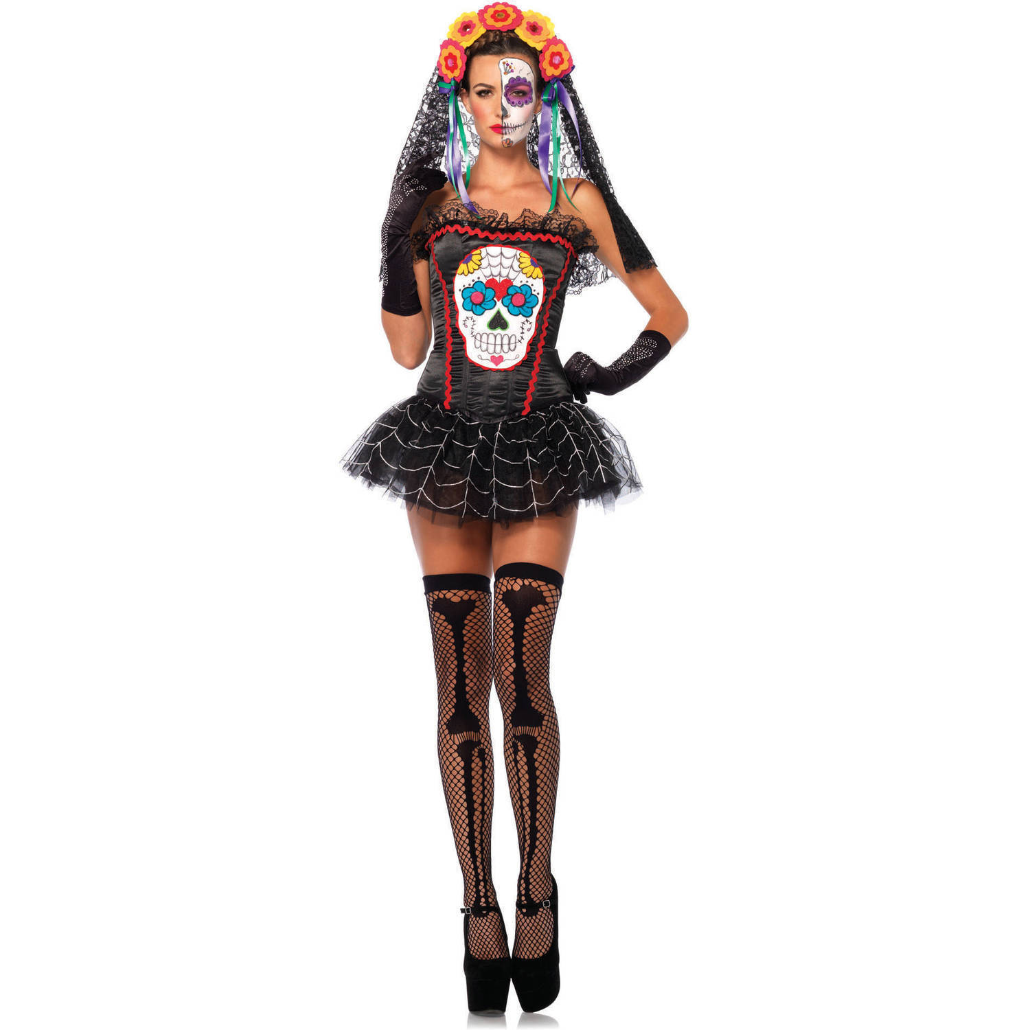 day of the dead corset costume