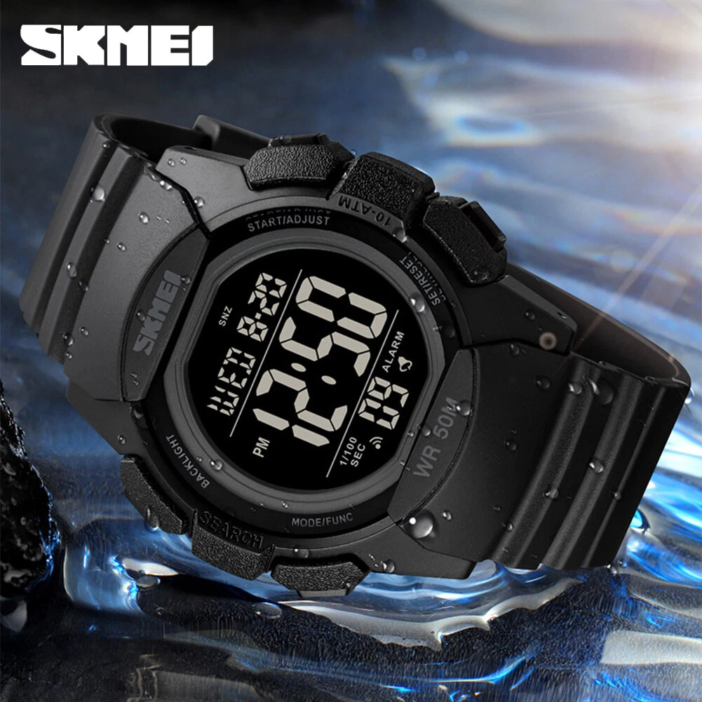 Skmei black shop digital watch