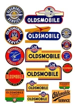 1:25 G scale model vintage Oldsmobile car Olds automobile service signs