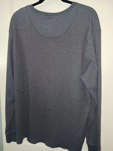 Camisa Pullover Henley Gris Saddledbred Para Hombre Manga Larga Talla Grande Foto 3 de 4