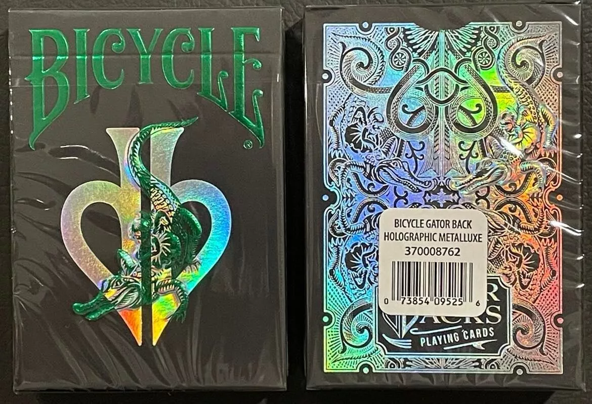 1 DECK RARE Bicycle David Blaine Gator Back holographic CardCon