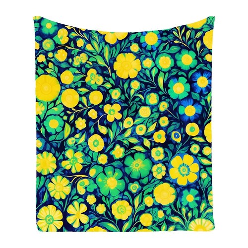 Tie Dye Spirals Flower Geometric Bedspread Throw Blanket Birthday Holiday Gift - Picture 8 of 16