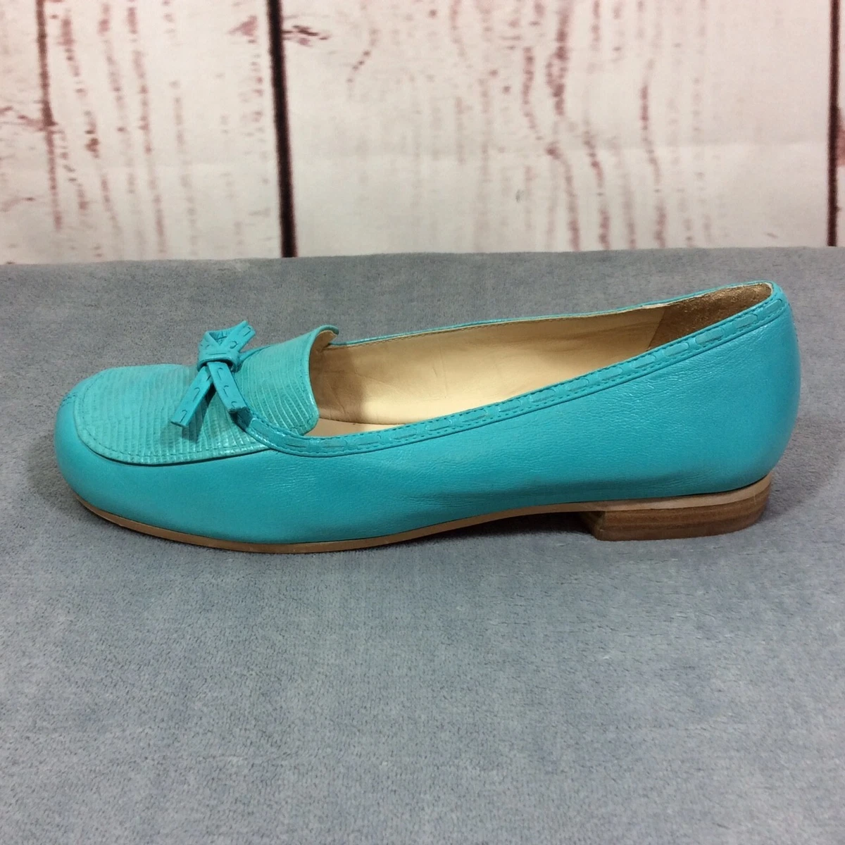 Teal flats womens shoes sales