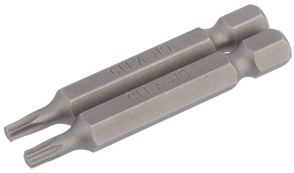 Draper 2PC 50MM T15 S/D BIT 66487 1/4"" hex. Draper TX-STARÂ® E Shank Insert Bits